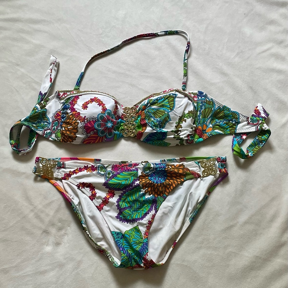 Trina Turk Bikini Set, Size 8, EUC